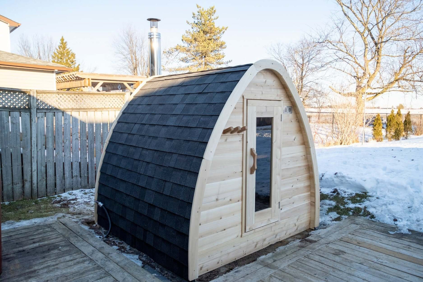 Dundalk CT Mini POD 4 Person Outdoor Sauna - The Sauna Solution