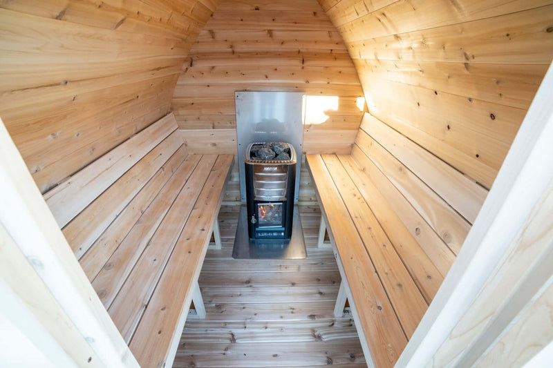 Dundalk CT Mini POD 4 Person Outdoor Sauna - The Sauna Solution LLC