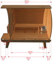 Dundalk CT Serenity 6 Person Barrel Sauna - The Sauna Solution LLC