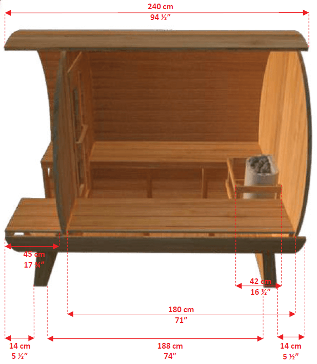 Dundalk CT Serenity 6 Person Barrel Sauna - The Sauna Solution LLC