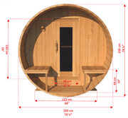 Dundalk CT Serenity 6 Person Barrel Sauna - The Sauna Solution LLC