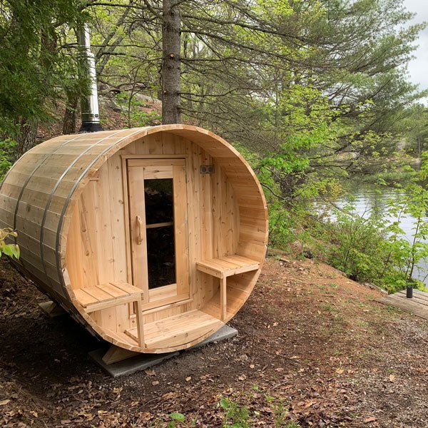 Dundalk CT Serenity 6 Person Barrel Sauna - Sauna Heater Supply