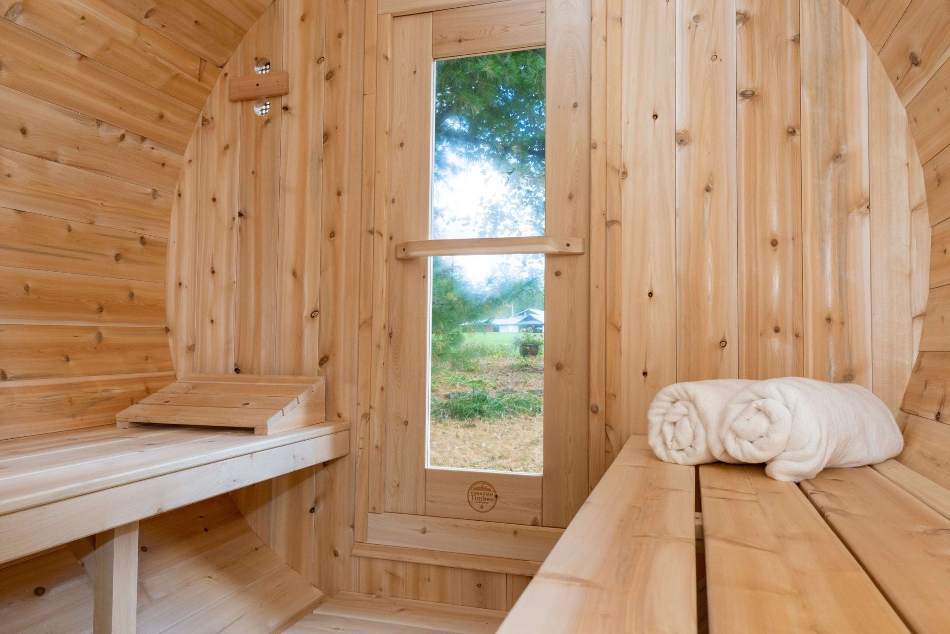 Dundalk CT Serenity 6 Person Barrel Sauna - Sauna Heater Supply