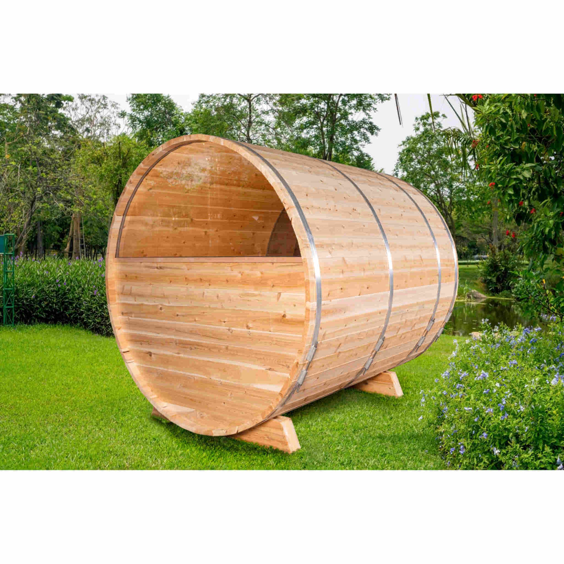 Dundalk CT Tranquility 6 Person Barrel Sauna - Sauna Heater Supply