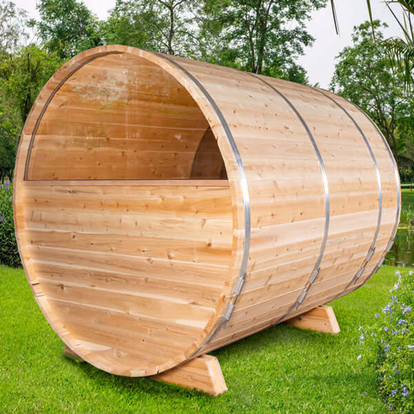 Dundalk CT Tranquility 6 Person Barrel Sauna - Sauna Heater Supply
