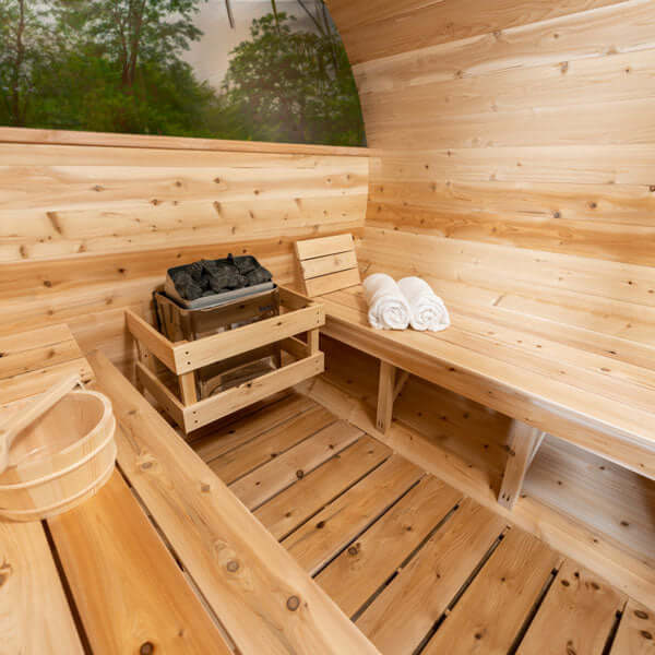 Dundalk CT Tranquility 6 Person Barrel Sauna - Sauna Heater Supply
