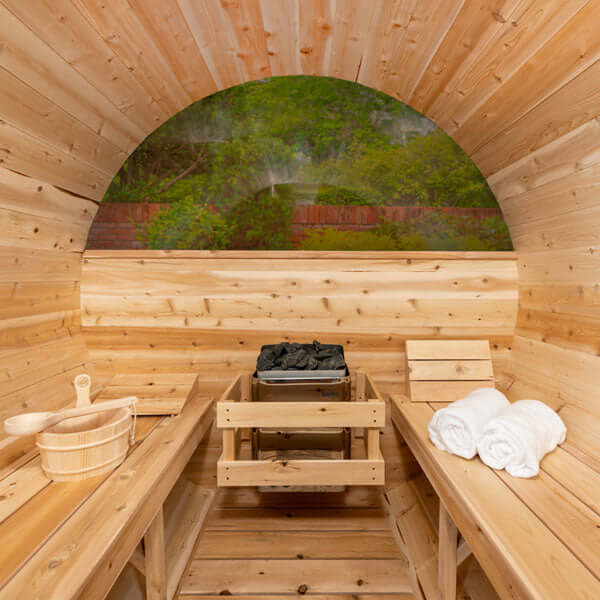 Dundalk CT Tranquility 6 Person Barrel Sauna - Sauna Heater Supply
