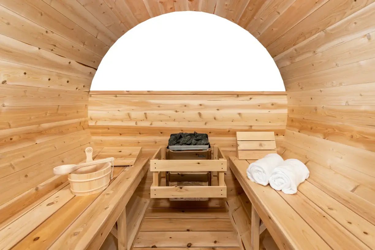 Dundalk CT Tranquility 6 Person Barrel Sauna - Sauna Heater Supply