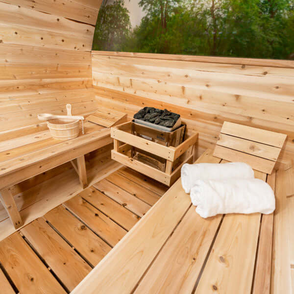 Dundalk CT Tranquility 6 Person Barrel Sauna - Sauna Heater Supply