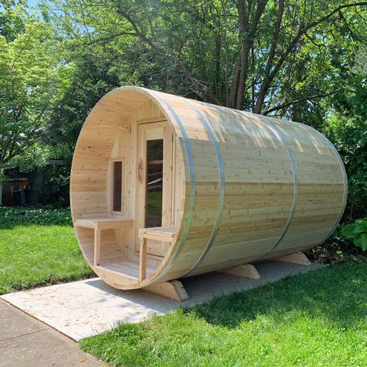 Dundalk CT Tranquility 6 Person Barrel Sauna - Sauna Heater Supply