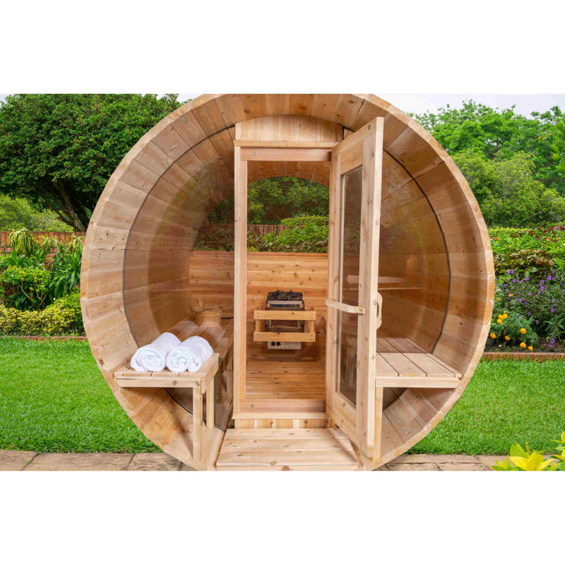 Dundalk CT Tranquility 6 Person Barrel Sauna - The Sauna Solution LLC