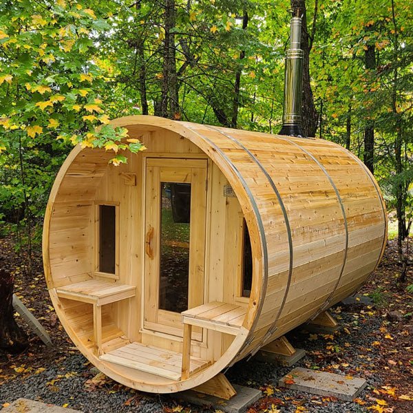 Dundalk CT Tranquility 6 Person Barrel Sauna - Sauna Heater Supply
