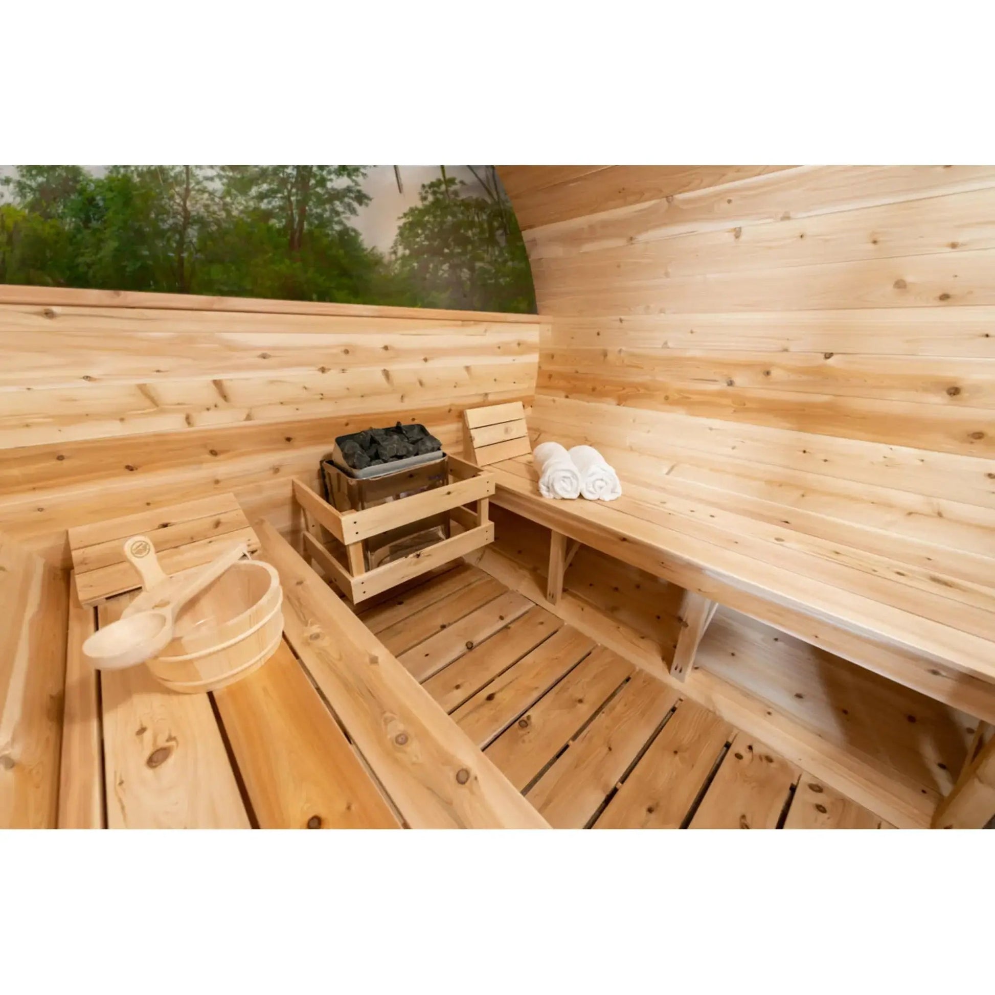 Dundalk LeisureCraft Canadian Timber Serenity MP Barrel Sauna - The Sauna Solution