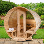 Dundalk LeisureCraft Canadian Timber Serenity MP Barrel Sauna - The Sauna Solution LLC