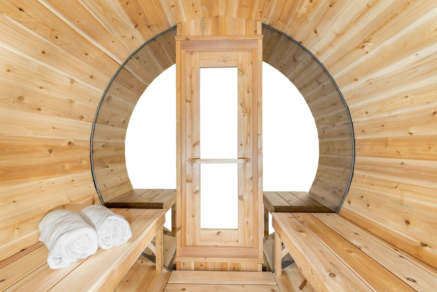 Dundalk LeisureCraft Canadian Timber Serenity MP Barrel Sauna - The Sauna Solution