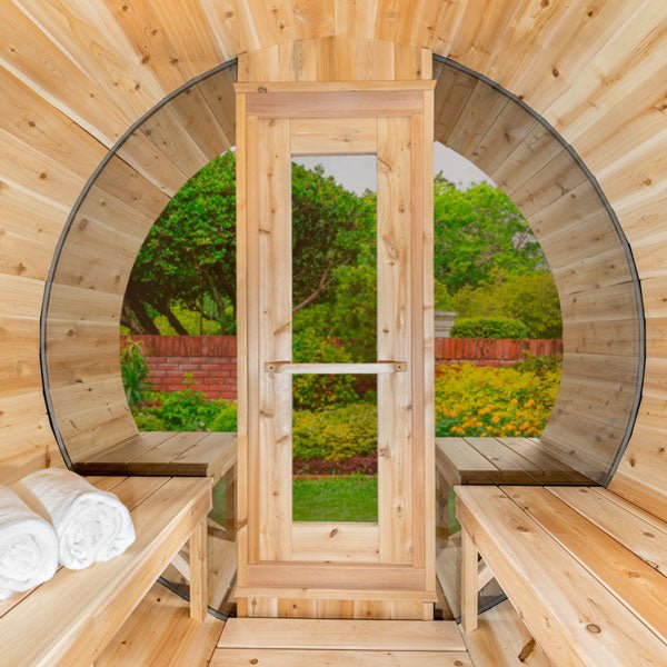 Dundalk LeisureCraft Canadian Timber Serenity MP Barrel Sauna - The Sauna Solution