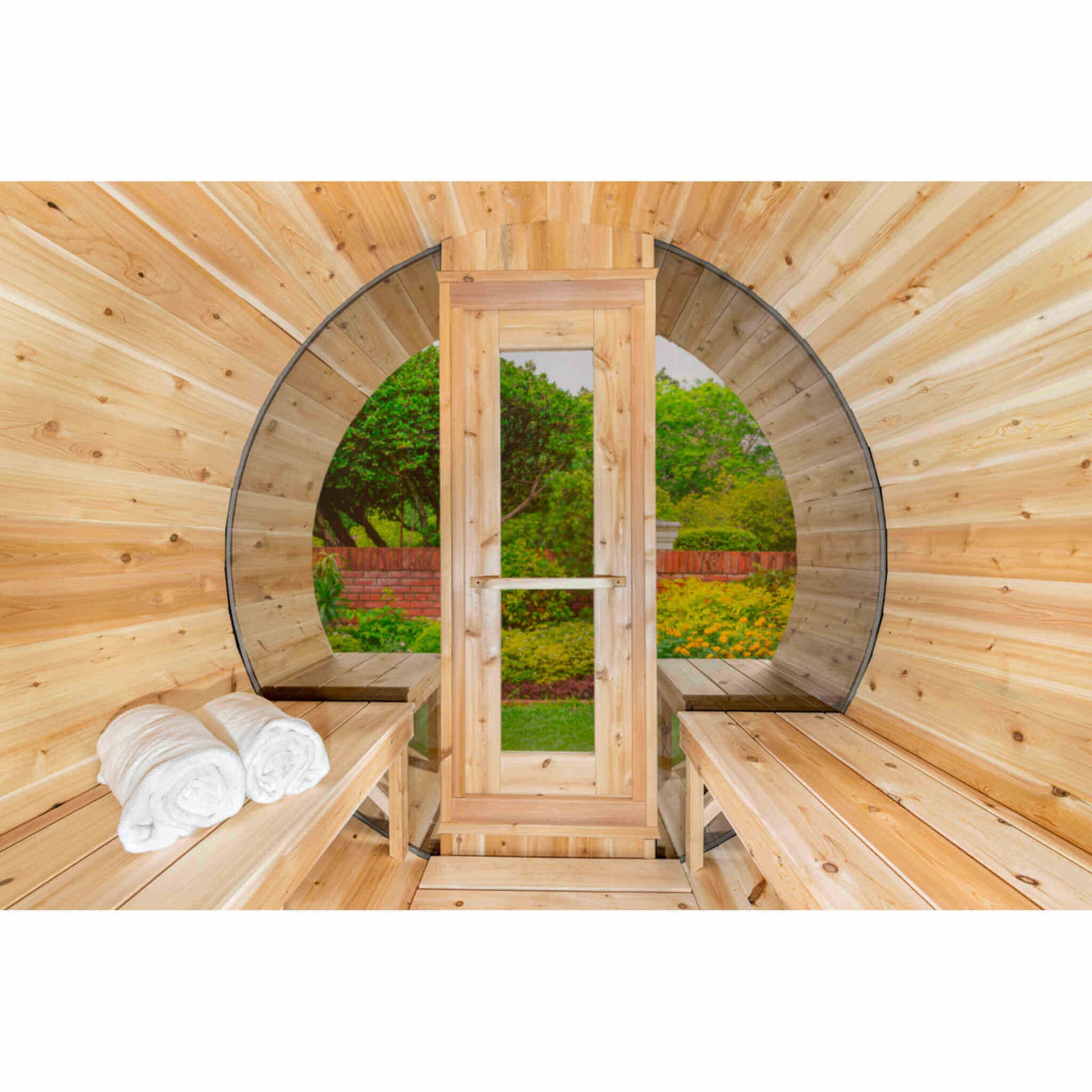 Dundalk LeisureCraft Canadian Timber Serenity MP Barrel Sauna - Sauna Heater Supply