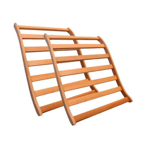 Golden Designs 2 - Person Ergonomic Sauna Back Rest in Red Cedar Wood - The Sauna Solution