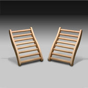 Golden Designs 3 - Person Ergonomic Sauna Back Rest in Hemlock Wood - The Sauna Solution LLC