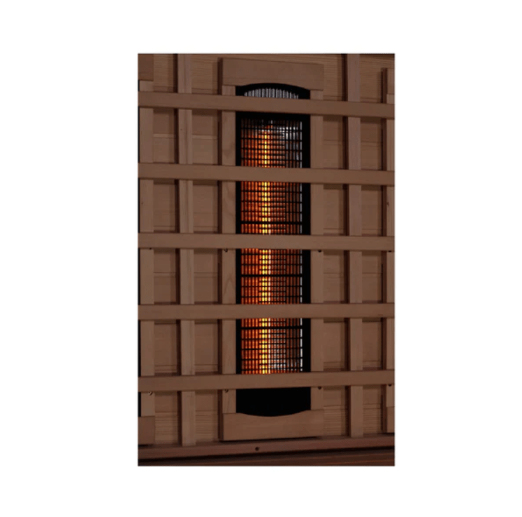 Golden Designs 3 - Person Full Spectrum PureTech™ Near Zero EMF FAR Infrared Sauna with Himalayan Salt Bar & Canadian Hemlock - The Sauna Solution LLC