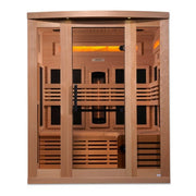 Golden Designs 3 - Person Full Spectrum PureTech™ Near Zero EMF FAR Infrared Sauna with Himalayan Salt Bar & Canadian Hemlock - The Sauna Solution LLC