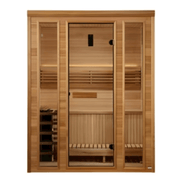 Golden Designs "Andermatt" 3 - Person Traditional Steam Sauna – Pacific Premium Clear Cedar - The Sauna Solution LLC