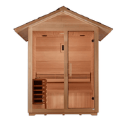 Golden Designs "Arlberg" 3 Person Traditional Outdoor Sauna - Canadian Hemlock - The Sauna Solution LLC