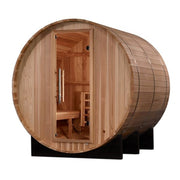 Golden Designs Arosa 4 - Person Outdoor Barrel Steam Sauna in Pacific Cedar Wood - The Sauna Solution LLC
