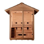 Golden Designs Carinthia 3 - Person Full Spectrum PureTech™ Outdoor Hybrid Sauna in Canadian Hemlock Wood - The Sauna Solution LLC