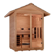 Golden Designs Carinthia 3 - Person Full Spectrum PureTech™ Outdoor Hybrid Sauna in Canadian Hemlock Wood - The Sauna Solution LLC