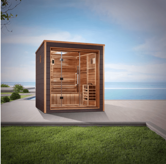 Golden Designs "Drammen" 3 Person Outdoor - Indoor Traditional Steam Sauna - The Sauna Solution