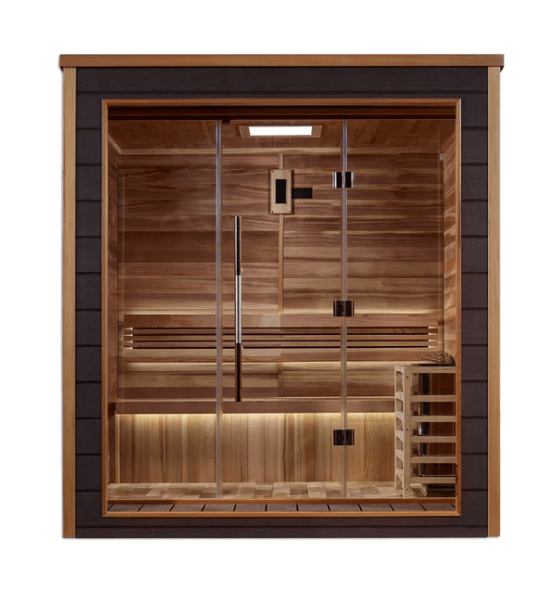 Golden Designs "Drammen" 3 Person Outdoor - Indoor Traditional Steam Sauna - The Sauna Solution LLC