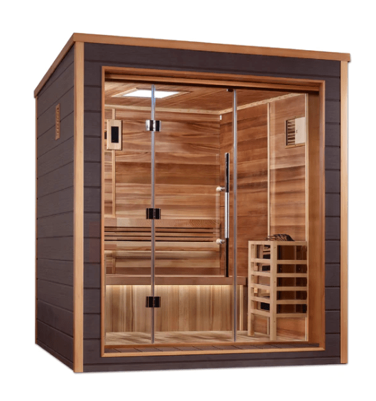 Golden Designs "Drammen" 3 Person Outdoor - Indoor Traditional Steam Sauna - The Sauna Solution