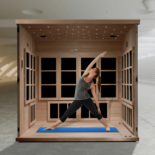 Golden Designs Dynamic "Catalonia" 8 - Person Near Zero EMF Wheel Chair Sauna - The Sauna Solution LLC