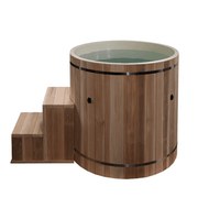 Golden Designs Dynamic Cold Therapy Cedar Barrel Spa – Plastic Tub with Chiller - The Sauna Solution LLC