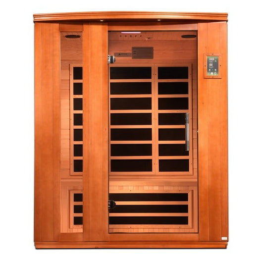 Golden Designs Dynamic "Lugano" 3 - Person Low EMF FAR Infrared Sauna - The Sauna Solution