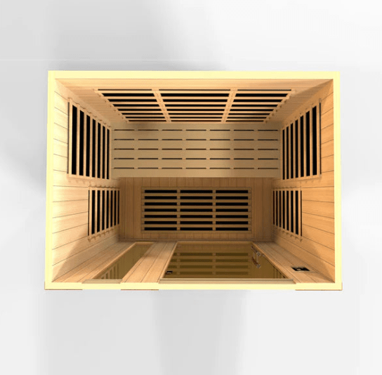 Golden Designs Dynamic "Lugano Elite" 3 - Person Ultra Low EMF FAR Infrared Sauna - The Sauna Solution