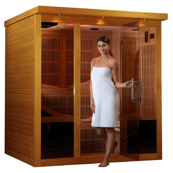 Golden Designs Dynamic "Monaco" 6 - person Ultra Low EMF FAR Infrared Sauna - The Sauna Solution