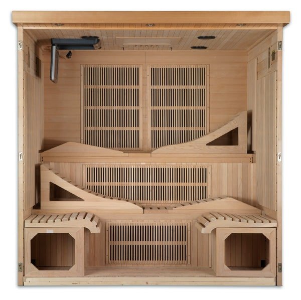 Golden Designs Dynamic "Monaco" 6 - person Ultra Low EMF FAR Infrared Sauna - The Sauna Solution LLC