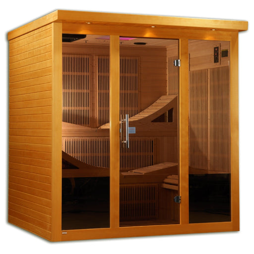 Golden Designs Dynamic "Monaco" 6 - person Ultra Low EMF FAR Infrared Sauna - The Sauna Solution LLC