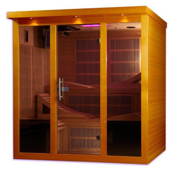 Golden Designs Dynamic "Monaco" 6 - person Ultra Low EMF FAR Infrared Sauna - The Sauna Solution LLC