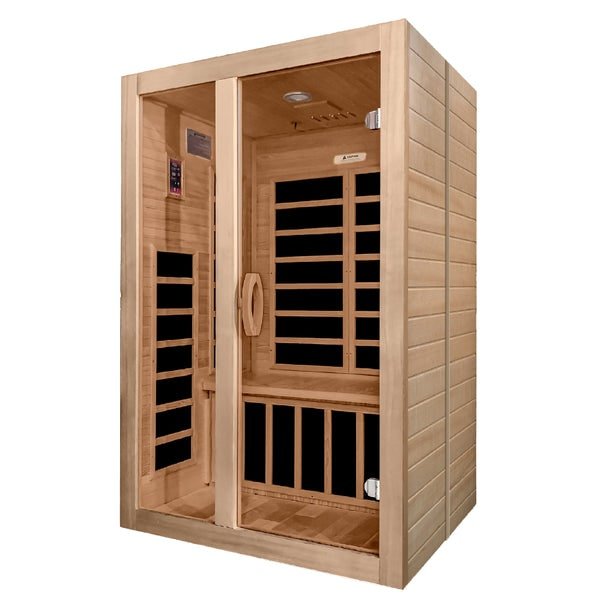 Golden Designs Dynamic "Santiago" 2 - Person Low EMF Infrared Sauna - The Sauna Solution