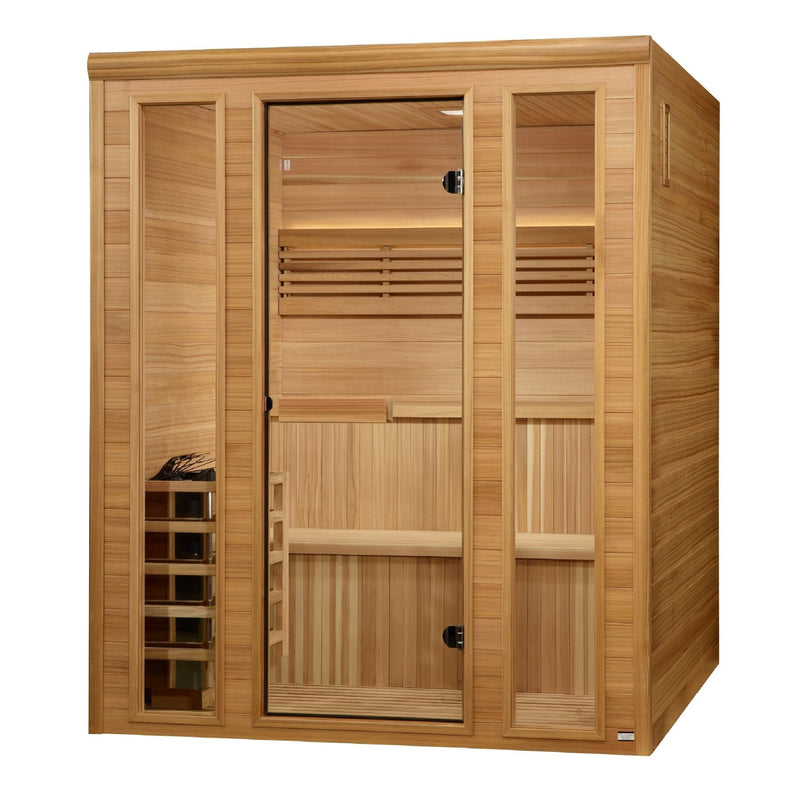Golden Designs "Engelberg Edition" 6 - Person Traditional Steam Sauna – Pacific Premium Clear Cedar - The Sauna Solution LLC