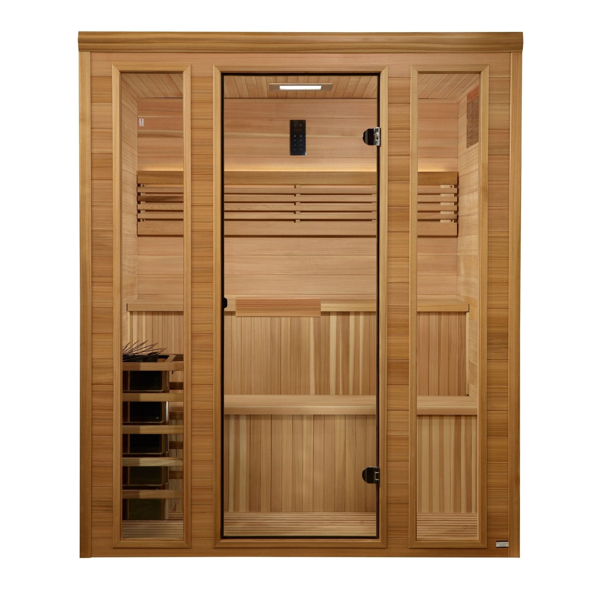 Golden Designs "Engelberg Edition" 6 - Person Traditional Steam Sauna – Pacific Premium Clear Cedar - The Sauna Solution