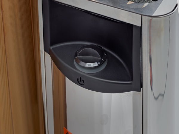 Golden Designs Gargellen 5 - Person Hybrid PureTech™ Full Spectrum IR or Traditional Stove Outdoor Sauna in Canadian Hemlock - The Sauna Solution