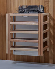 Golden Designs Gargellen 5 - Person Hybrid PureTech™ Full Spectrum IR or Traditional Stove Outdoor Sauna in Canadian Hemlock - The Sauna Solution LLC