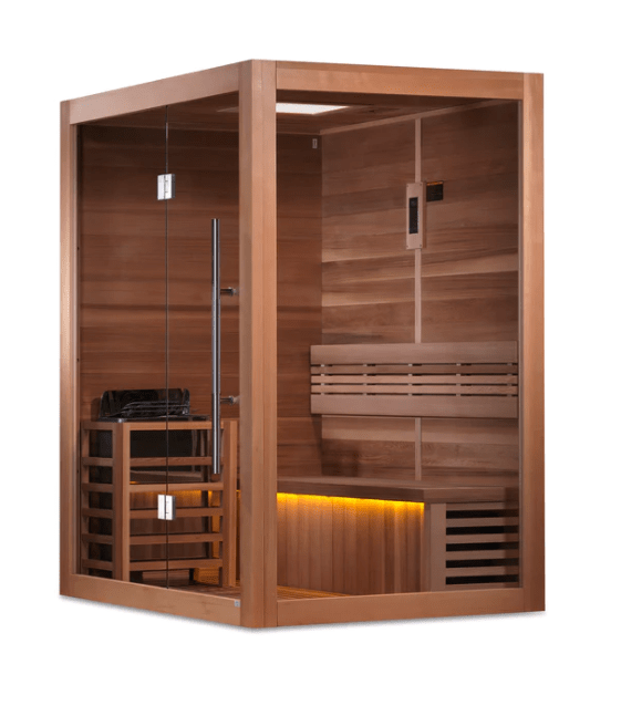 Golden Designs "Hanko Edition" 2 Person Indoor Traditional Steam Sauna - The Sauna Solution LLC