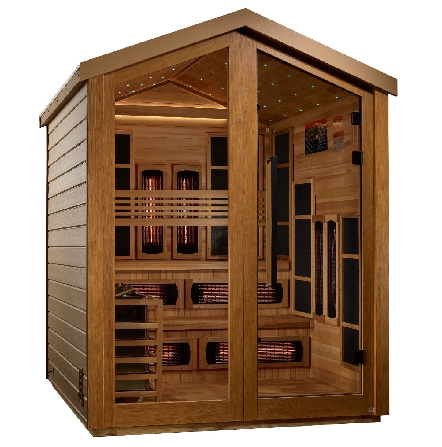 Golden Designs "Kaskinen" 6 - Person Full Spectrum PureTech™ Hybrid Outdoor Sauna - The Sauna Solution