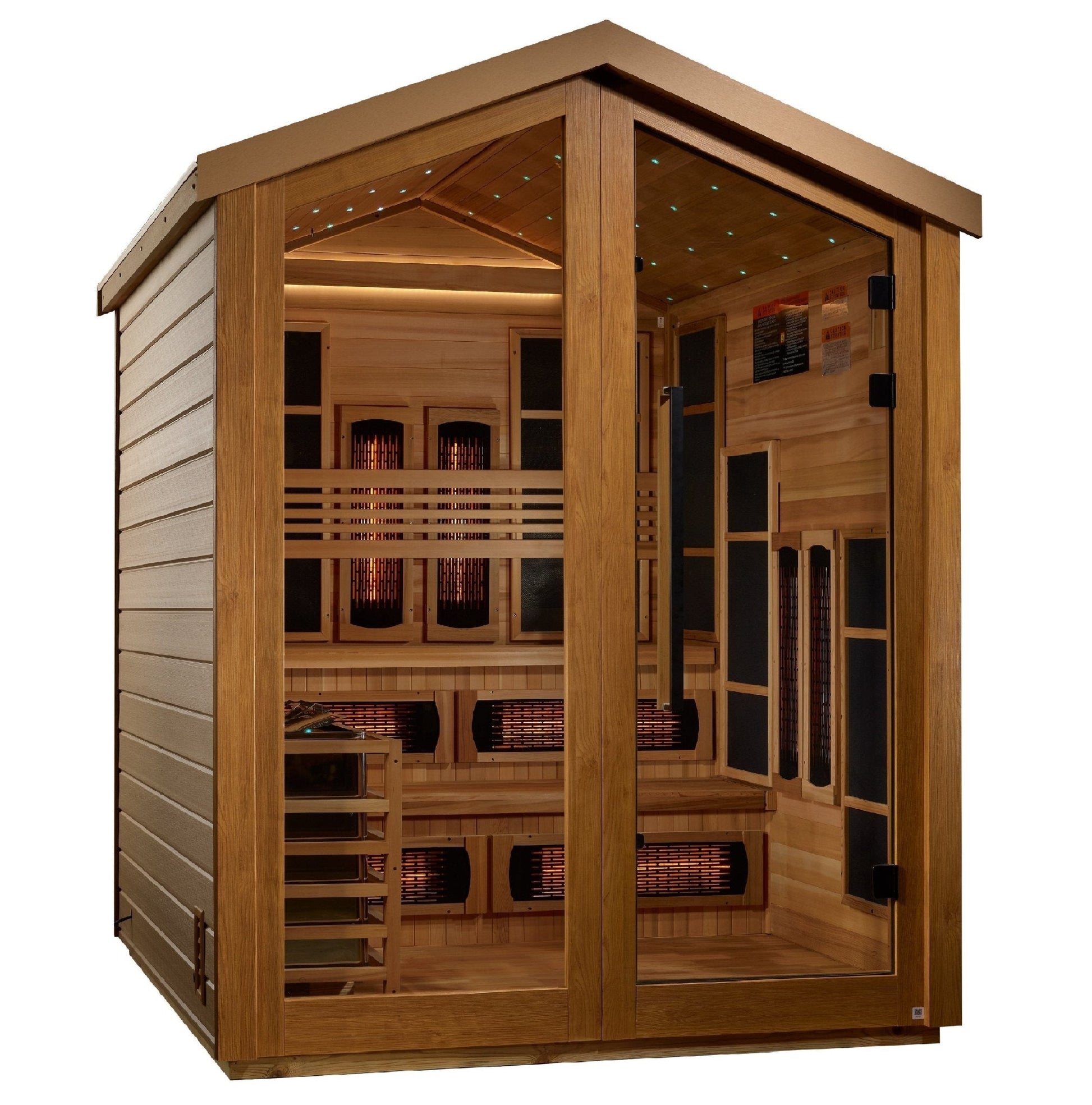 Golden Designs "Kaskinen" 6 - Person Full Spectrum PureTech™ Hybrid Outdoor Sauna - The Sauna Solution