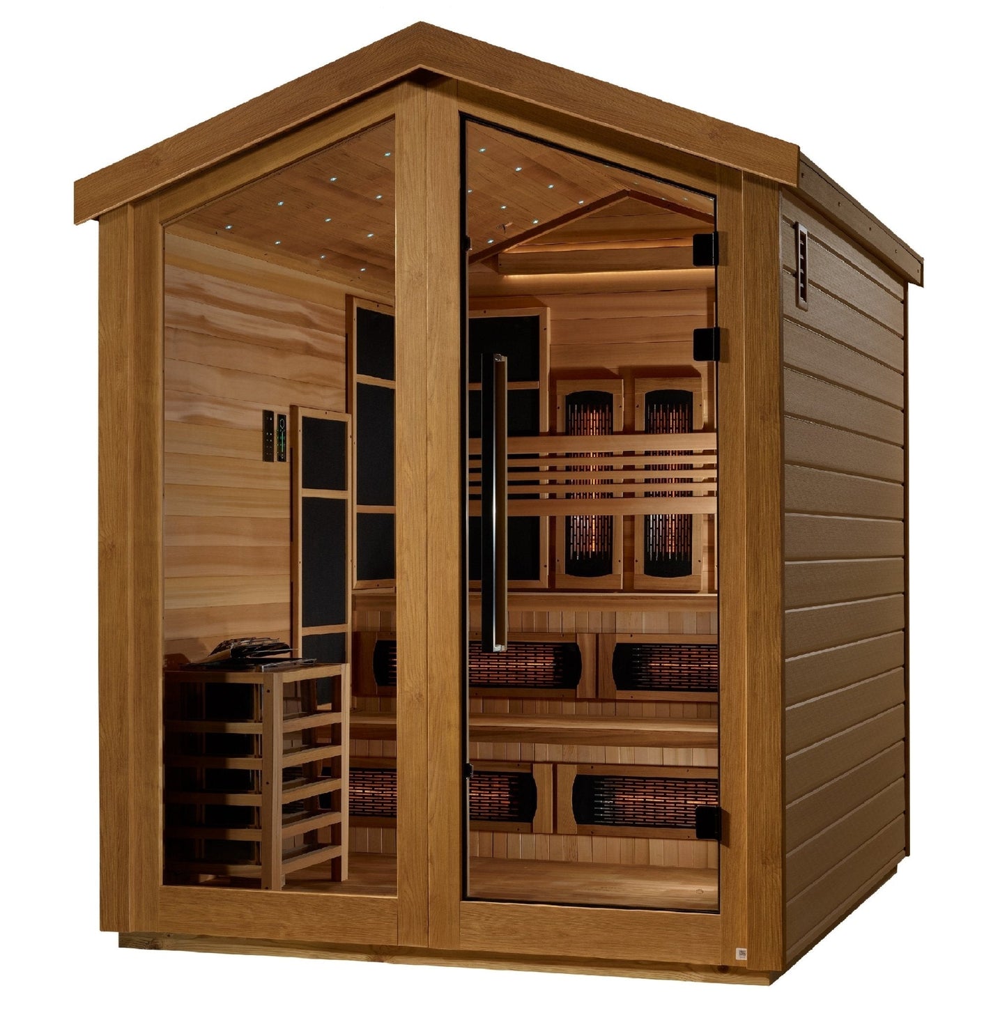 Golden Designs "Kaskinen" 6 - Person Full Spectrum PureTech™ Hybrid Outdoor Sauna - The Sauna Solution